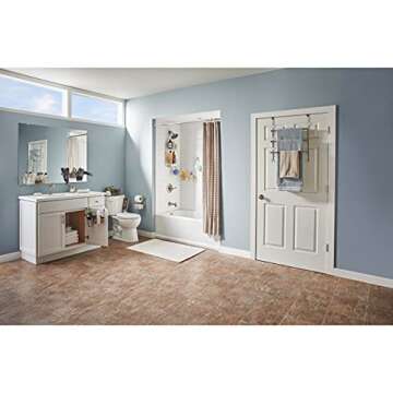 Franklin Brass 193153-FN Over-the- Door Towel Rack, 18.59 x 8.25 x 24.57 Inches, Satin Nickel