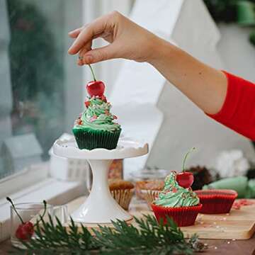 LUEYAO Artificial Cherry Fruit Fake Cherries Red Simulation Red Black Cherries Artificial Cherry Dec...