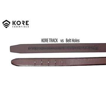 KORE Men’s Full-Grain Leather Track Belt | “Excel” Alloy Buckle