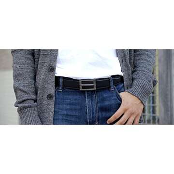 KORE Men’s Full-Grain Leather Track Belt | “Excel” Alloy Buckle