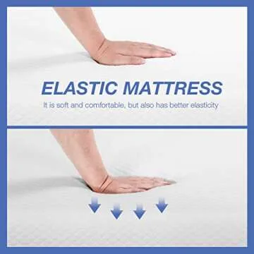 6/8/10/12 inch Gel Memory Foam Mattress for Cool Sleep & Pressure Relief, Medium Firm Mattresses CertiPUR-US Certified/Bed-in-a-Box/Pressure Relieving (8 in, Queen)