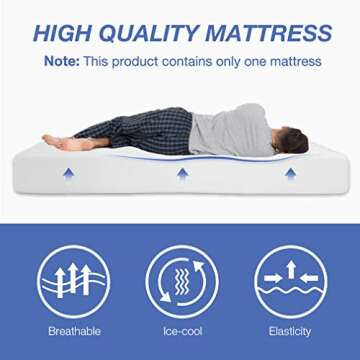 6/8/10/12 inch Gel Memory Foam Mattress for Cool Sleep & Pressure Relief, Medium Firm Mattresses CertiPUR-US Certified/Bed-in-a-Box/Pressure Relieving (8 in, Queen)