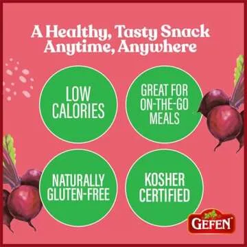 Gefen Organic Red Beets, Whole, Peeled, Cooked & Ready to Eat, 1.1lb (3 Pack)