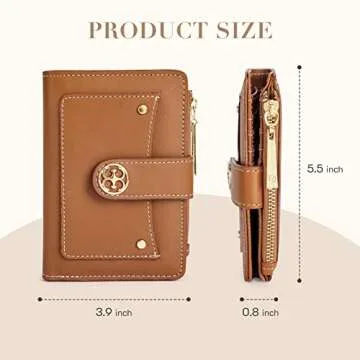Missnine Small Wallet for Women RFID Compact Wallet Vegan Leather Bifold Ladies Wallet with Card Hol...