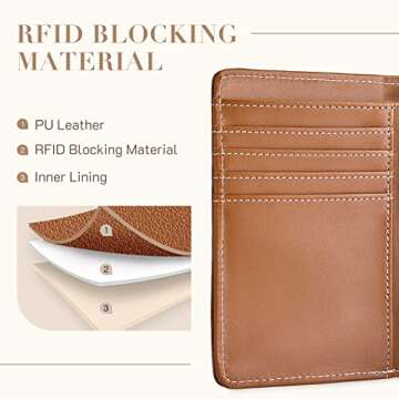 Missnine RFID Small Wallet for Women | Vegan Leather Compact Design