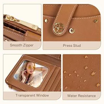 Missnine RFID Small Wallet for Women | Vegan Leather Compact Design