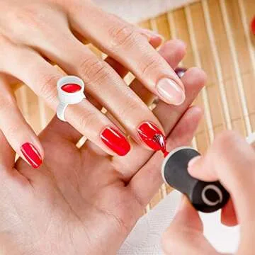 100PCS Disposable Plastic Nail Art Tattoo Glue Pallet Holder Eyelash Extension Rings Adhesive Pigment Holders Ink Cup Rings Makeup Application Tools Cream White