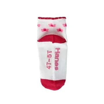Hanes Girls' Toddler Ankle Socks - Assorted 6-Pack