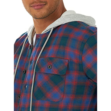 Wrangler Authentics Quilted Lined Flannel Jacket for Men