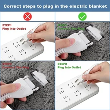 Coomiss Heated Blanket Electric Throw Luxury Faux Fur with Fast Heating