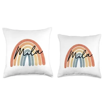 Personalized Rainbow Nursery Throw Pillow for Babies