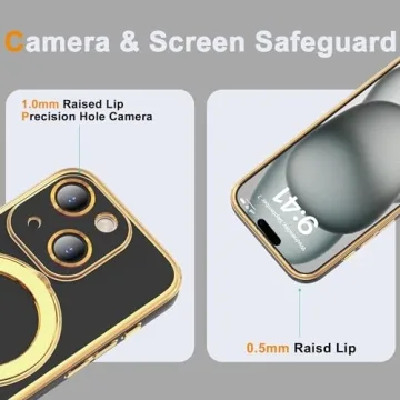 LEKMOTIN iPhone 13 Case - Adjustable Ring Stand, Stylish Protection