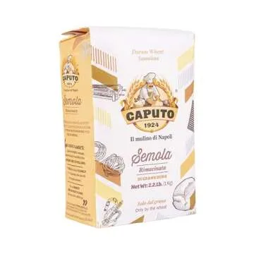 Antimo Caputo Semolina Flour 2.2 LB (Pack of 2) Bulk Italian Durum Semola Flour - All Natural Dough for Fresh Pasta