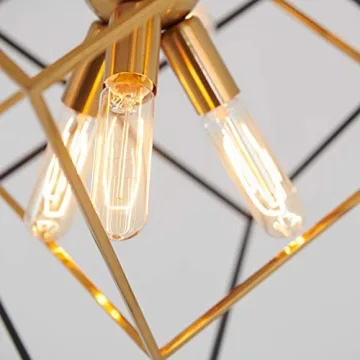 Mid Century 9-Light Chandelier in Aged Brass Finish