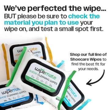WIPEMATE Disposable Sneaker and Sole Cleaner, Premium Sneaker Cleaning Wipes, Wipe Mate Flow Pack Quick Wipes Remove Dirt, Grime & Stains, Erase Scuffs off Sneakers and Shoes Effortlessly! – 12 Count