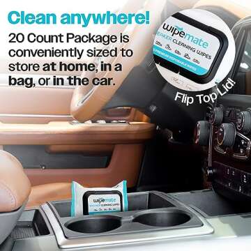WIPEMATE Disposable Sneaker and Sole Cleaner, Premium Sneaker Cleaning Wipes, Wipe Mate Flow Pack Quick Wipes Remove Dirt, Grime & Stains, Erase Scuffs off Sneakers and Shoes Effortlessly! – 12 Count