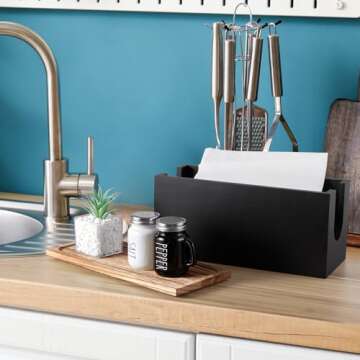 Elegant Wooden Paper Towel Dispenser for Home and Office