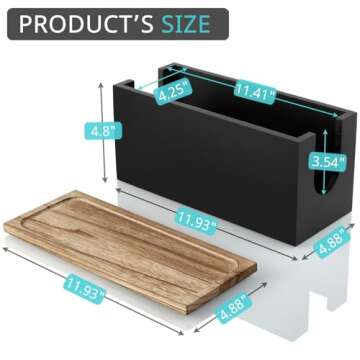 Elegant Wooden Paper Towel Dispenser for Home and Office