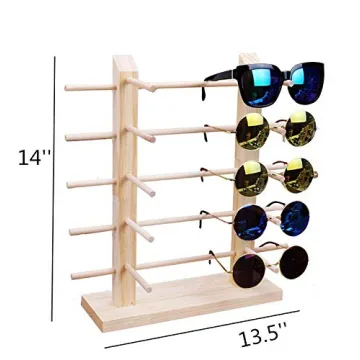 TANG SONG Stylish Wood Sunglass Display Holder for All