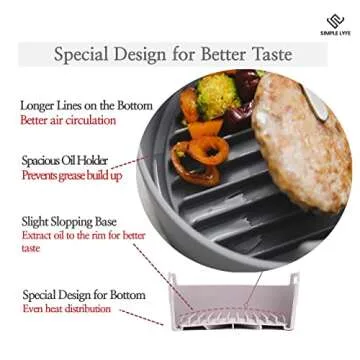 Air Fryer Silicone Pot | Food Safe Air fryers Oven Accessories | Replacement of Flammable Parchment Liner Paper | No More Harsh Cleaning Basket After Using Airfryer for 2 to 2.3 QT (Small - 6.3 inch)