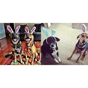 Jashem Plush Bunny Ears Hairbands 6 Pieces Cute Bunny Ears Headband Rabbit Ear Bunny Costume for Easter