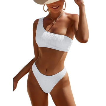 YIMISAN Women’s One Shoulder Two Piece Bikini Set