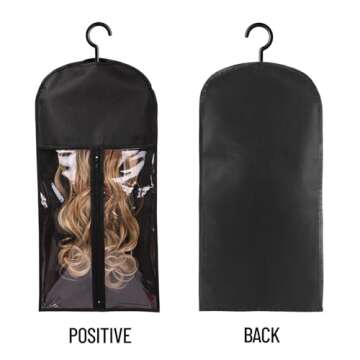 12PCS Hair Extension Holder & Storage Bags for Wigs and Accessories