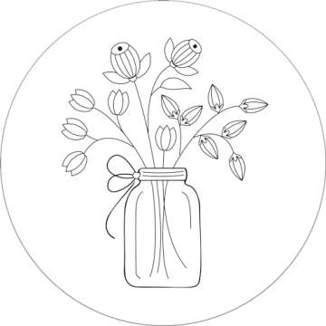 Blooms & Succulents Embroidery Pattern Transfers - 10 Designs for Easy Crafting