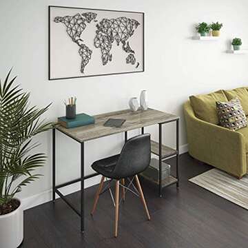 Ballucci Computer Desk with Customizable Storage Shelves