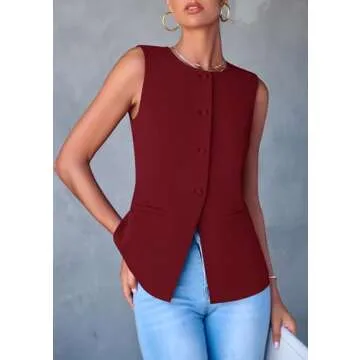 PRETTYGARDEN Women's Trendy Blazer Vest - Chic & Versatile