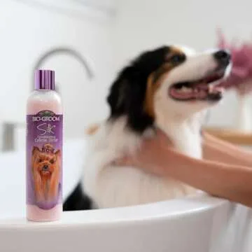 Bio-Groom Dog Shampoo and Conditioner Set - Whitening Shampoo for Dogs, Moisturizing Conditioner for Dry, Itchy, Sensitive Skin - Silk Creme Rinse & Brightening Shampoo, 12 Fl Oz Each (1 Set)