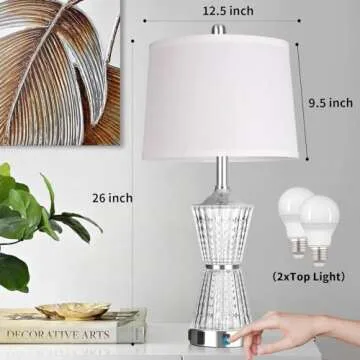 Elegant 26" Modern Table Lamps with USB Ports & Night Light