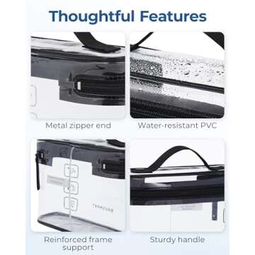 BAGSMART TSA Approved Toiletry Bag 2-Pack for Travel