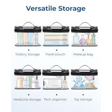 BAGSMART TSA Approved Toiletry Bag 2-Pack for Travel