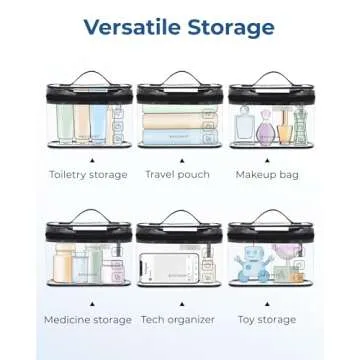 BAGSMART TSA Approved Toiletry Bag 2-Pack for Travel