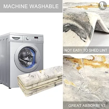 HAOCOO Modern Soft Bath Rug Runner – Elegant & Non-Slip