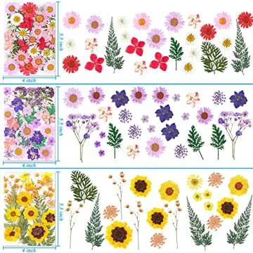 Vibrant Dried Flowers for Resin Crafting - 120 Pcs