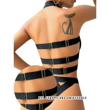 Lilosy Sexy Choker Cutout Lingerie Set for Women