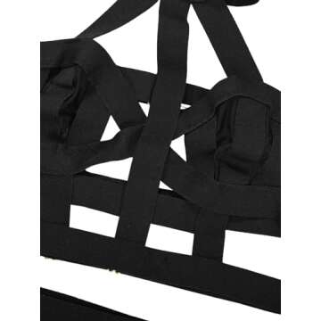 Lilosy Sexy Choker Cutout Lingerie Set for Women