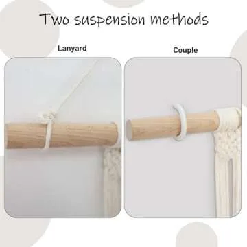 ZYP 7 Hats Style Macrame Hat Hangers Hat Rack for Wall,Women Decor Hat Holder,Bobo Hanging Hat Organizer Storage,Hat Display for Wide Brim Hats Cowboy Hat Bowler Fedora Hats Beach Sun Hat