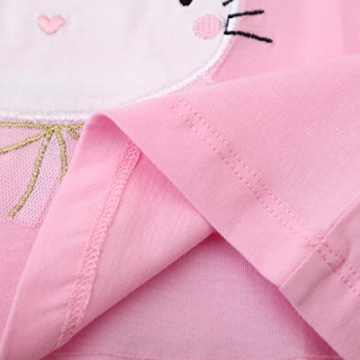 Cute Girls Bunny Applique T-Shirts for Toddlers 2-Pack.