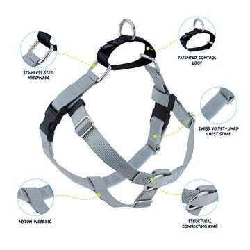 2 Hounds Design Freedom No Pull Dog Harness, Adjustable Harness and Leash Set, Easy Walking & Comfor...