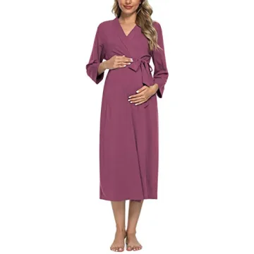 Xpenyo Women's Maternity Sleepwear Robe - Comfortable and Stylish
