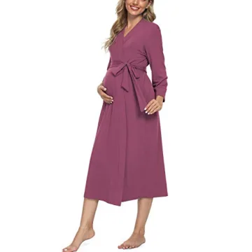 Xpenyo Women's Maternity Sleepwear Robe - Comfortable and Stylish
