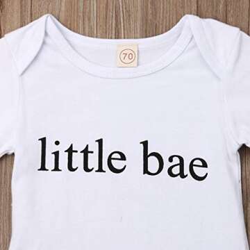 Honganda 2Pcs/Set Newborn Infant Baby Girl Romper Top+Denim Shorts Summer Outfits (White+Denim, 0-3 Months)