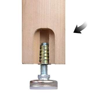 Furniture Levelers by Clear Style Adjustable Furniture Legs, Table Levelers and Chairs Felt Pads Included,White Color (4 Pack)