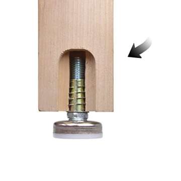 Furniture Levelers by Clear Style Adjustable Furniture Legs, Table Levelers and Chairs Felt Pads Included,White Color (4 Pack)