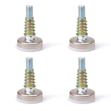 Furniture Levelers by Clear Style Adjustable Furniture Legs, Table Levelers and Chairs Felt Pads Included,White Color (4 Pack)