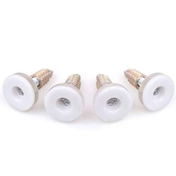 Furniture Levelers by Clear Style Adjustable Furniture Legs, Table Levelers and Chairs Felt Pads Included,White Color (4 Pack)
