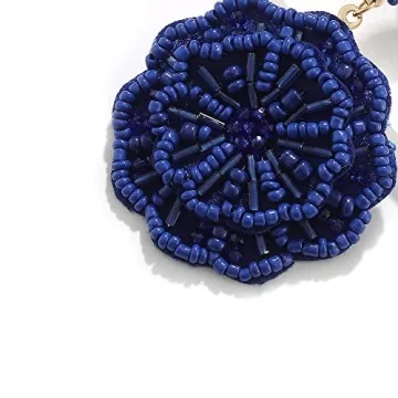HSWE Handmade Beaded Drop Earrings for Women